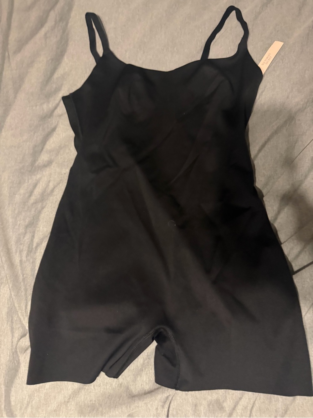 Victoria's Secret Black Shapewear Romper with Slim Straps